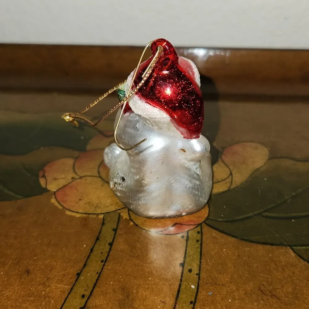 Coca-Cola Polar Bear Glass Blown Christmas Ornament